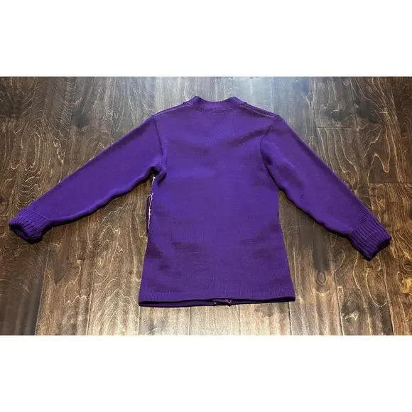 1950s WOOL SAND KNIT CHEERLEADER University HIGH SCHOOL F‎ LETTER SWEATER Read